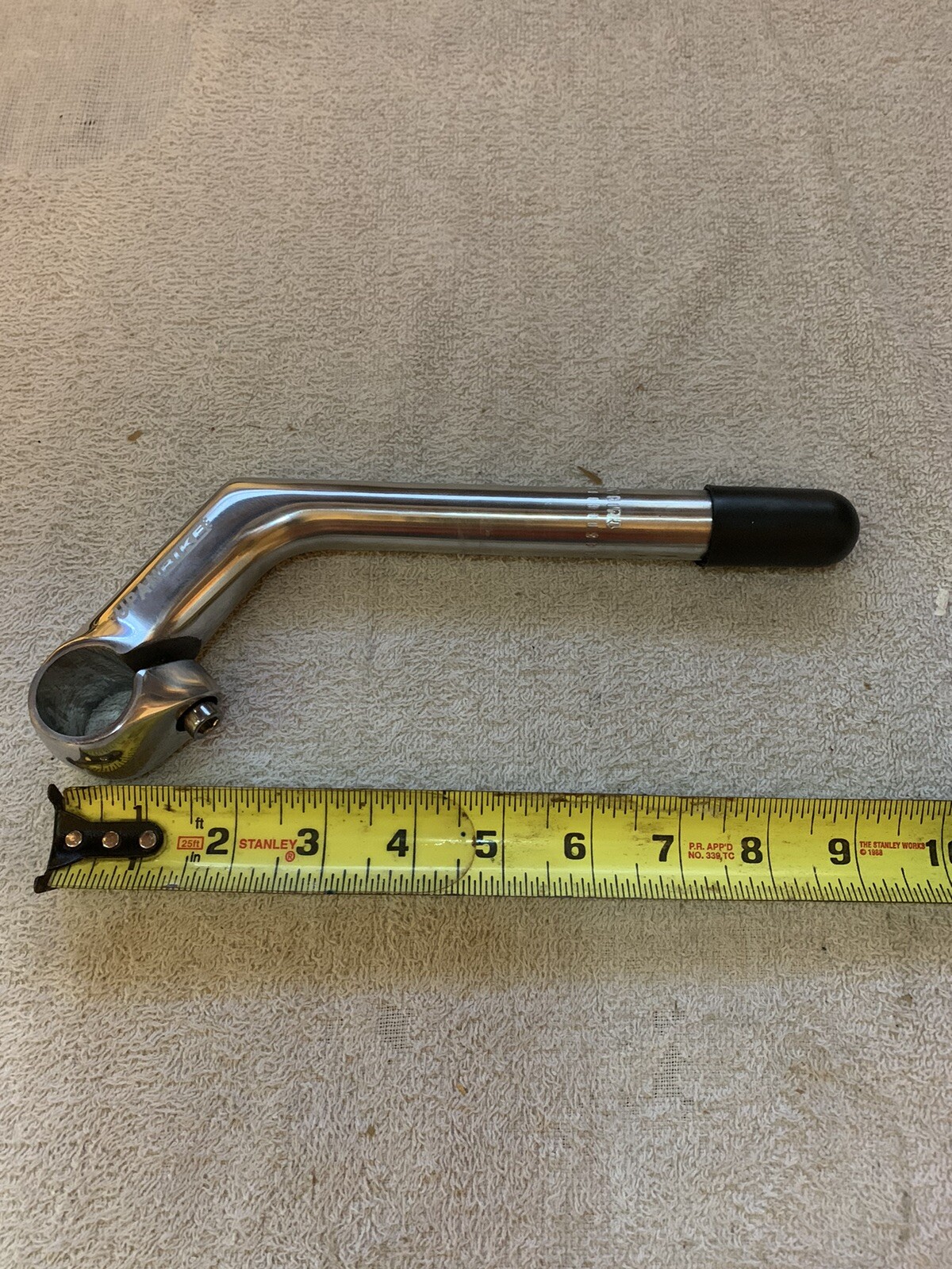 110MM LONG GENUINE ALLOY UPAN BICYCLE STEM (QUILL DIAMETER 22.2MM) IN SILVER.