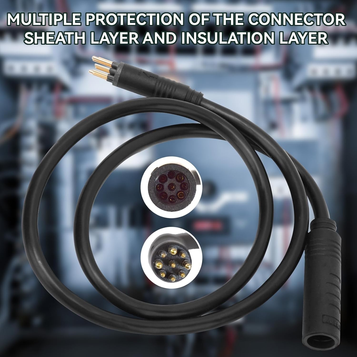 9 Pin E-Bike Motor Extension Cable, Waterproof Wheel Motor Extension Cable fo…