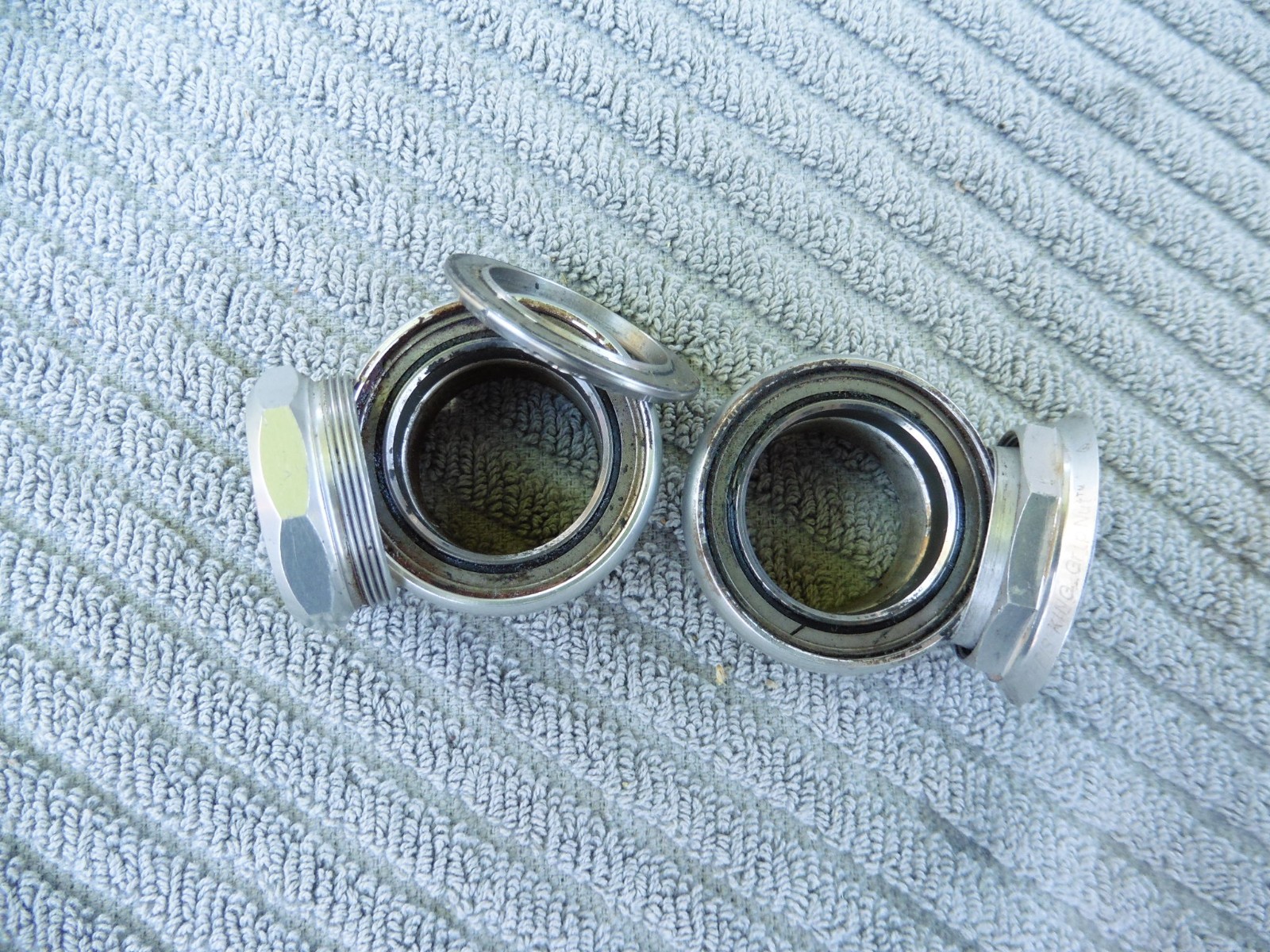 Vintage Chris King 2Nut No-Logo Headset 1″ Threaded Silver Polished 90s MTB BMX