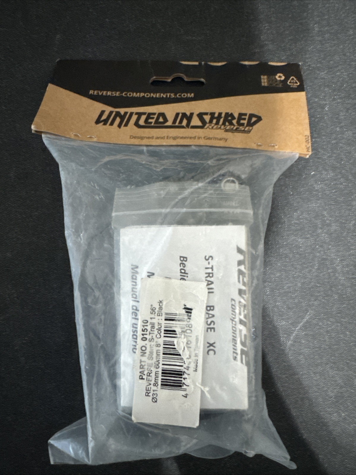 Reverse S-Trail Cannondale 8 Deg Stem, (1.56″) 60mm, Black