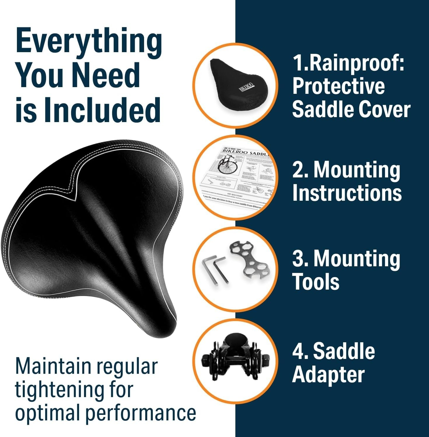 Universal Fit Wide Cruiser Saddle – Faux Leather Comfort Seat for Upgraded Rides