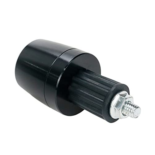 2 Pcs Motorcycles Conical Aluminum Handlebar End 1.2in (Dia)x 1.2in (L) Black