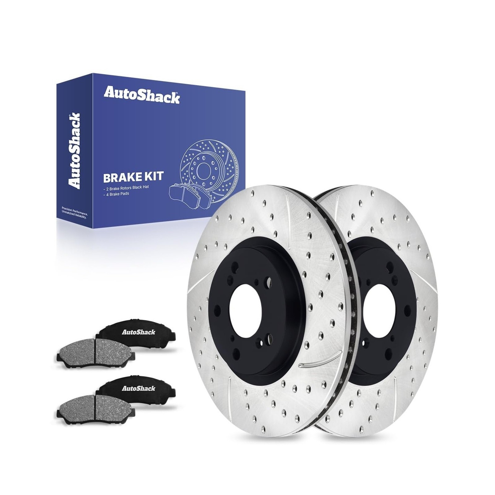 Front Brake Rotors w/ Ceramic Pads – For Honda Pilot 2009-2015