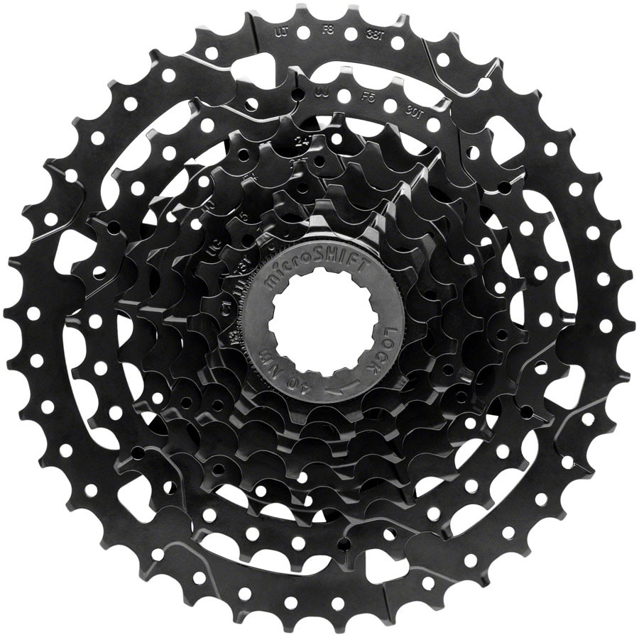 microSHIFT Acolyte 8-Speed Bike Components Bundle Cassette, Short Cage