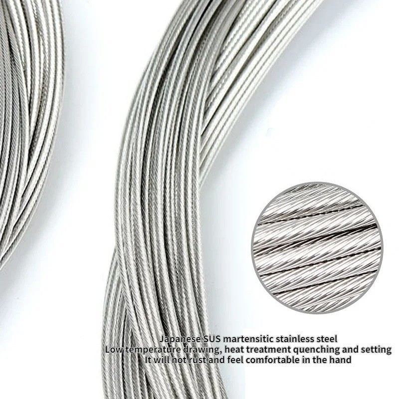 5PCS Bicycle Brake Shift Cable 1.7/2M MTB Road Bike Gear Wire Steel Line