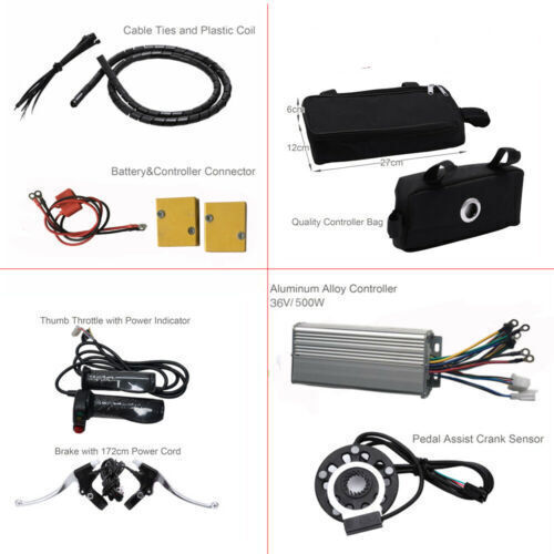 26″ 48V Electric Bicycle Rear Wheel Ebike Hub Motor Conversion Kit 1000W