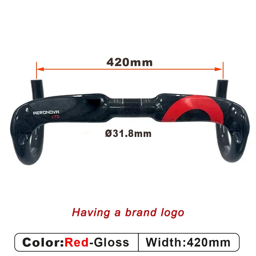Road Bike Carbon Fiber Handlebar 31.8*400/420/440mm Bicycle Accessories