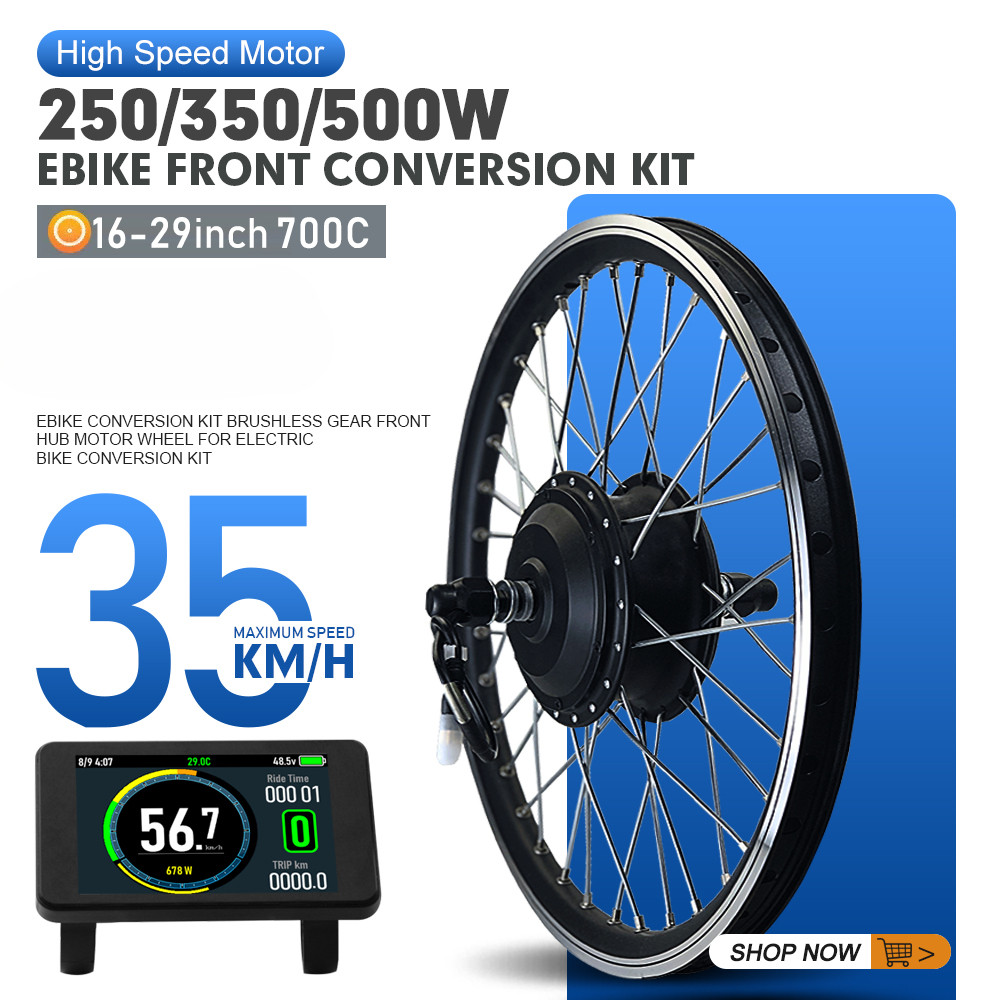 Electric Bicycle Conversion Kit 36V 48V 250W 350W 500W Front Hub Motor Wheel
