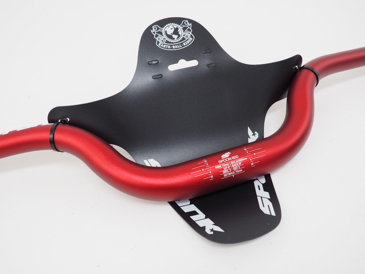 New! Spank Spoon 800 Red 75mm Rise 31.8mm Alloy MTB Riser Handlebar