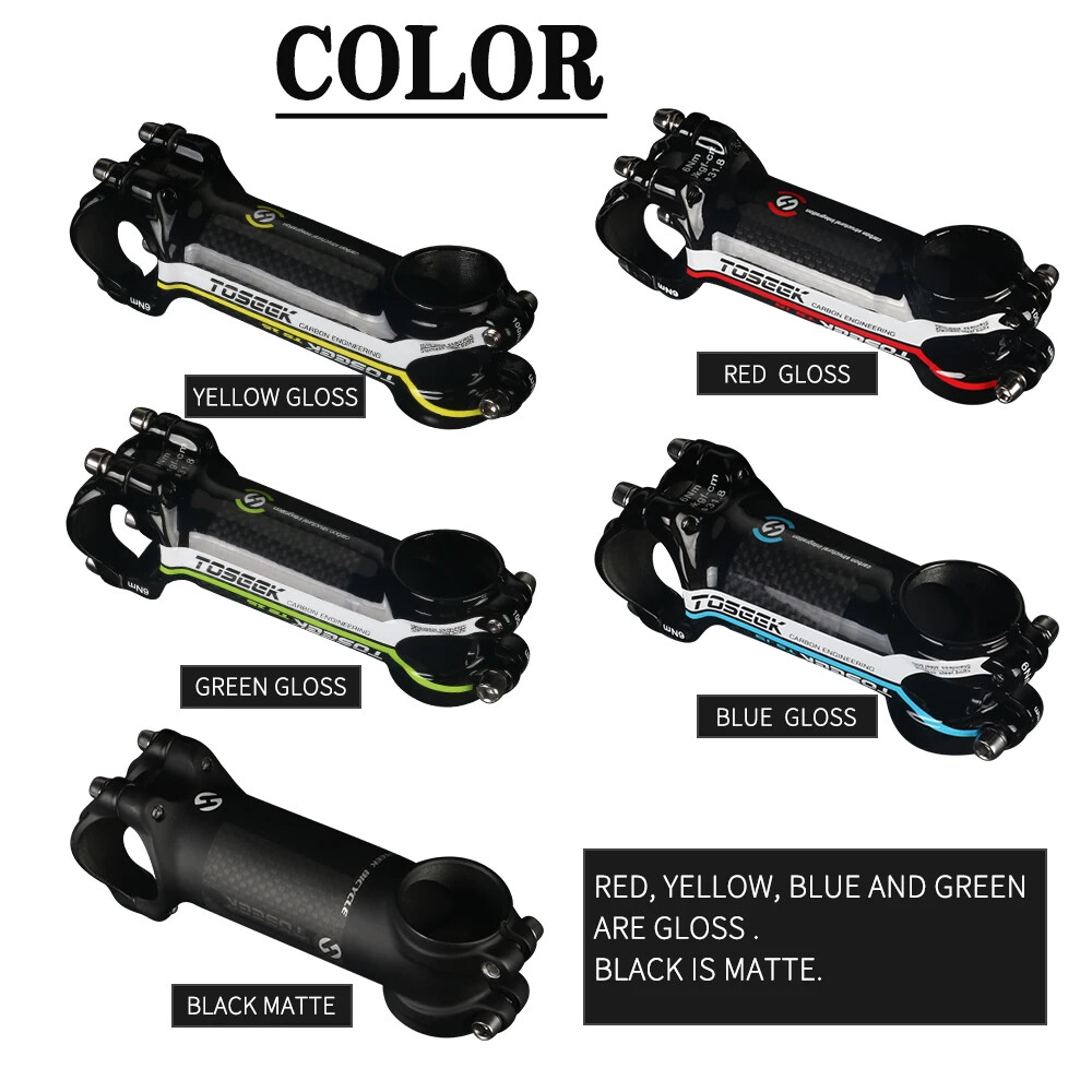 Carbon Stem 70/90/100mm Bike Power Handlebar Stem 7 Degree 31.8mm MTB Bike Stem