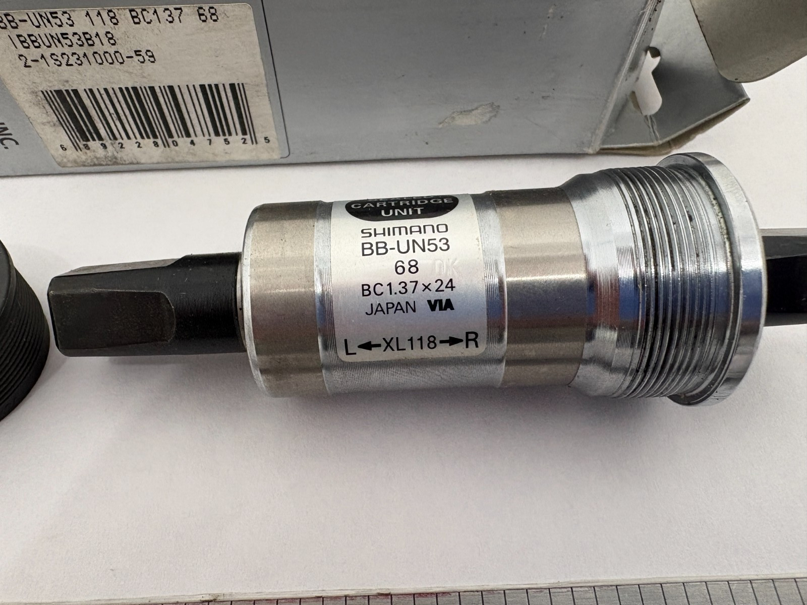 (1) NEW Shimano Bottom Bracket BB-UN53 – 68 BC1.37×24 118mm – READ! (aa)