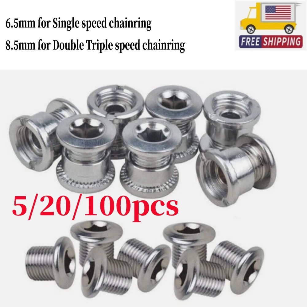 MTB Road Bike Chainring Screws Bolts Single Double Triple Speeds Stainless Steel