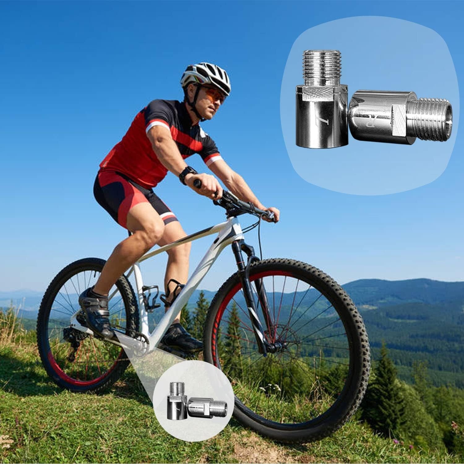 Bike Pedal Extenders Steel 20mm Anti-Rust Adjustable Comfort Multi-Use