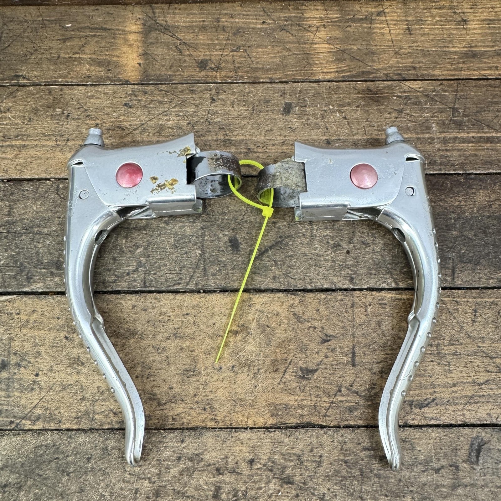 Vintage Shimano Dura-Ace Brake Levers Drilled 1st Gen Non-Aero Drop Bar 70s