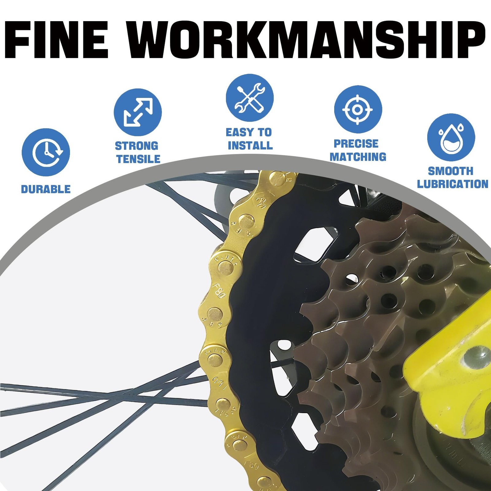 6/7/8/9/10/11/12 Speed Bike Chain – High-Strength, Durable & Smooth-Shifti