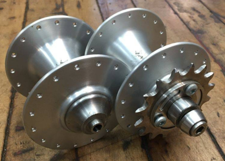 New Level Hubset Bolt-On Double Fixed Gear 32 hole 120 mm Cog Not Included