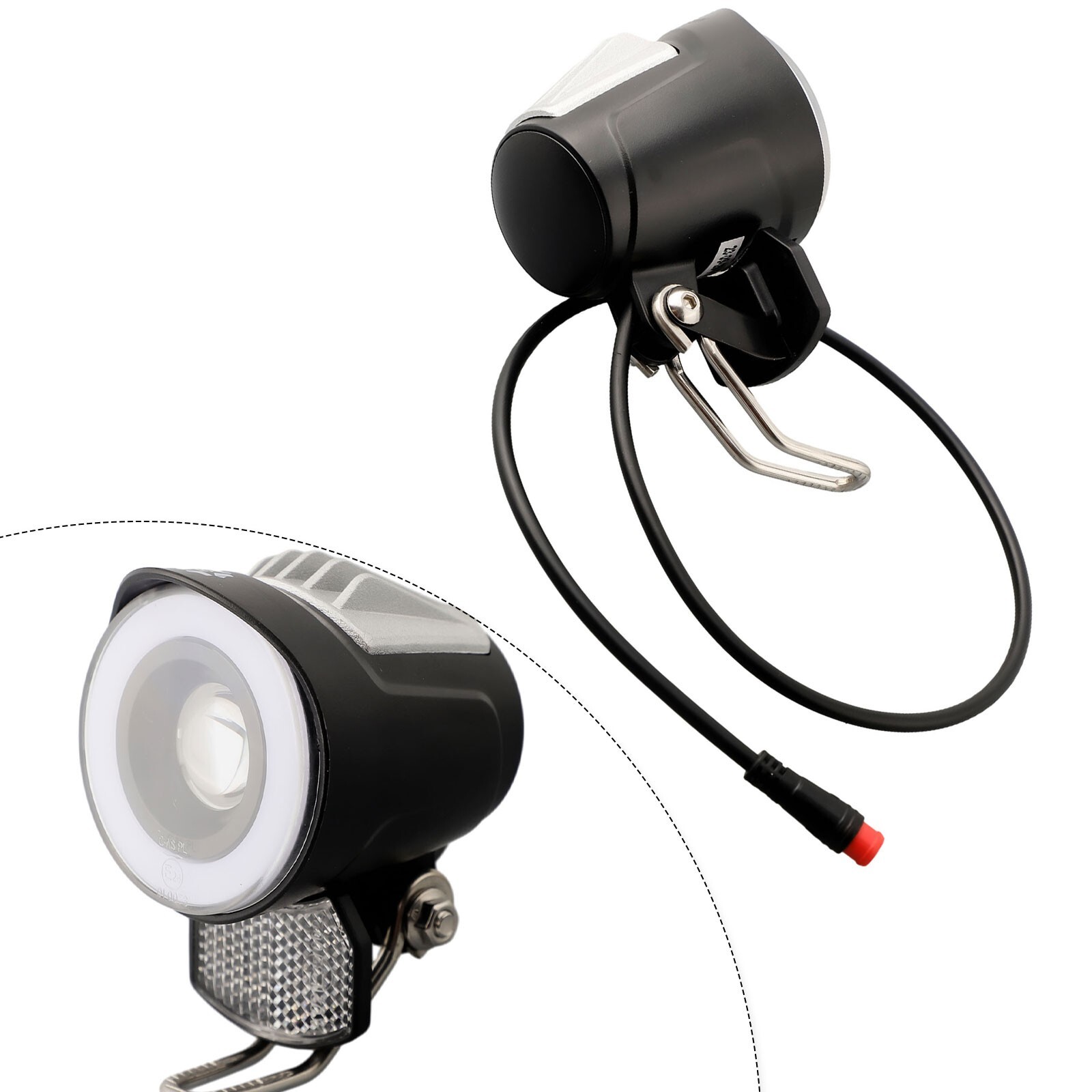 LED Headlight For-E-Bike Front Light Spotlight Electric Bicycle 6-48V