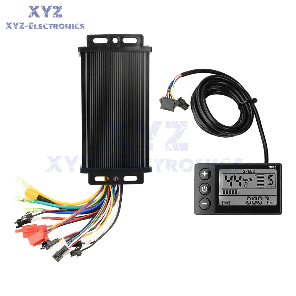 36V48V64V 30A Sine Wave Brushless Motor Controller 750-1500W Driver S866 LCD