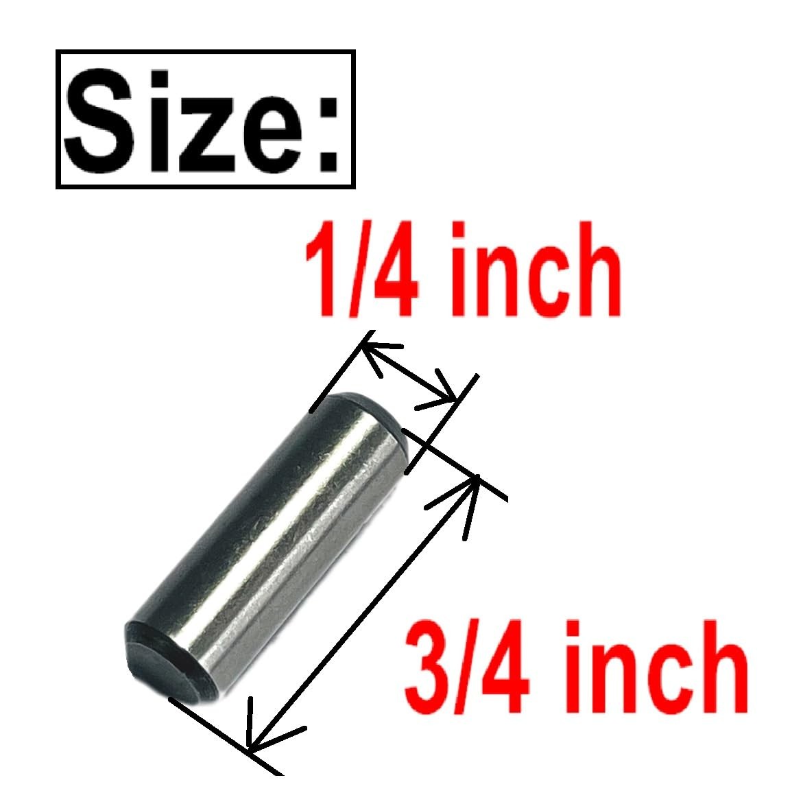 ZDingTech 15PCS 1/4 x 3/4 Dowel Pins,1/4 inch x x Inch, Silver