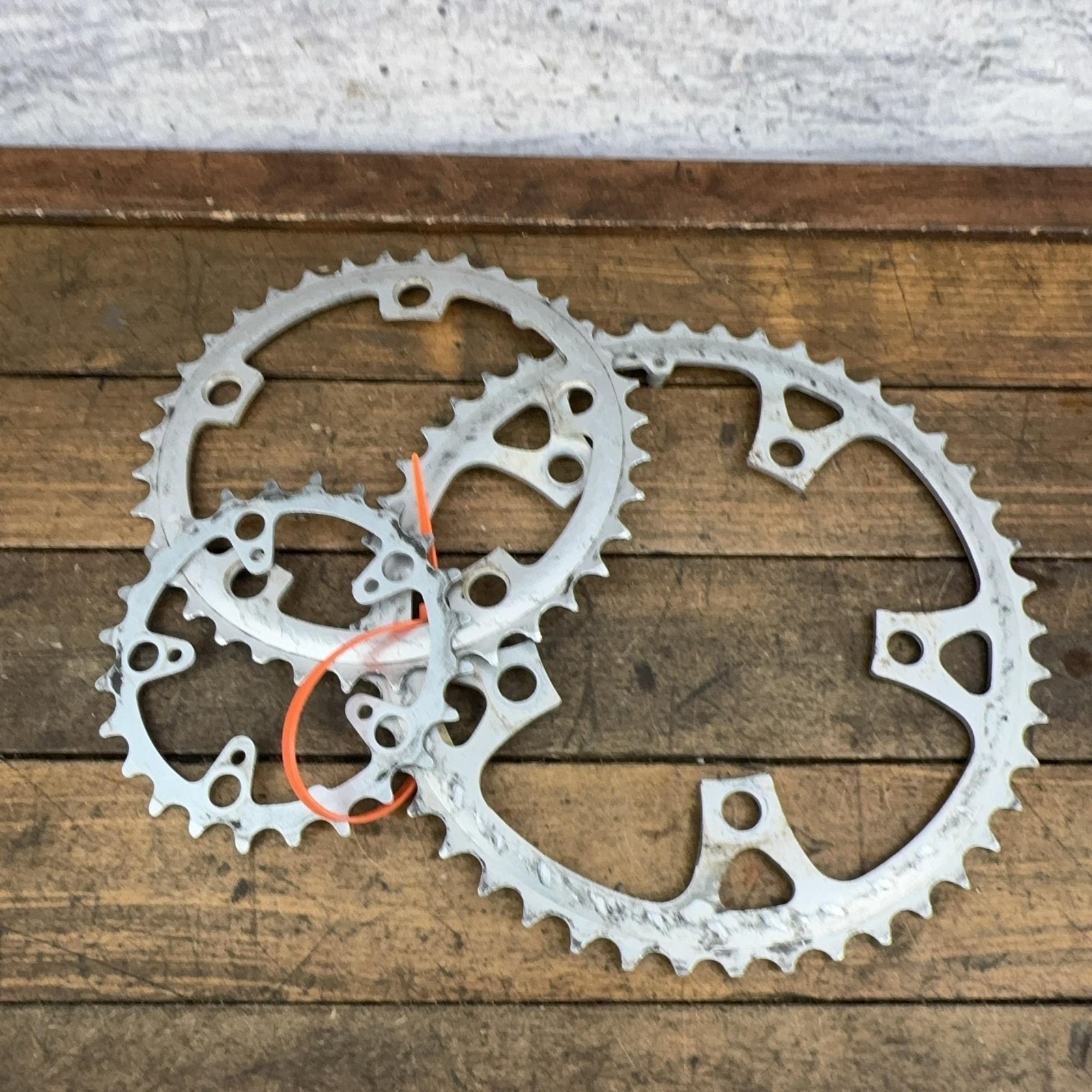 Vintage Shimano FC-MT60 Chainring Set 110/74 BCD 5-Arm Silver MTB 1980s Triple