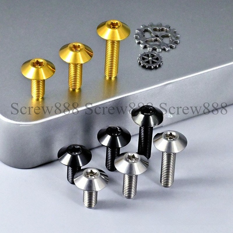 Titanium Screw Trox Umbrella Head Ti Bolts M5x12 15 20 25mm – 4 Color