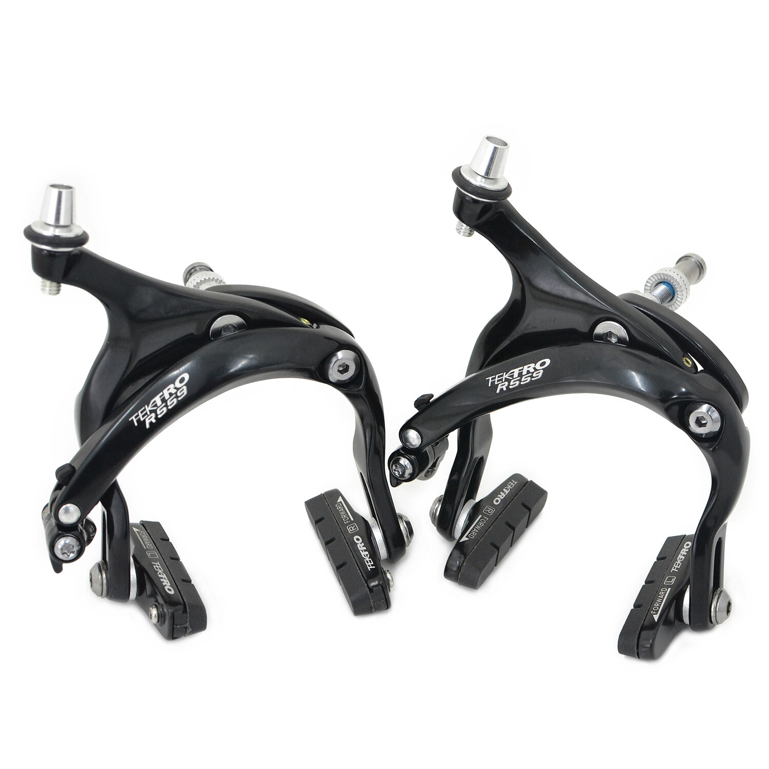 TEKTRO R559 Caliper Brake Set Long Reach 53-73mm Recessed Nut , Black