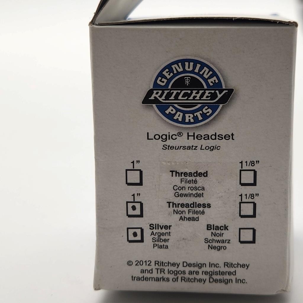 Ritchey Logic 1″ Steerer Tube Threadless Bicycle Headset Silver/Black NOS