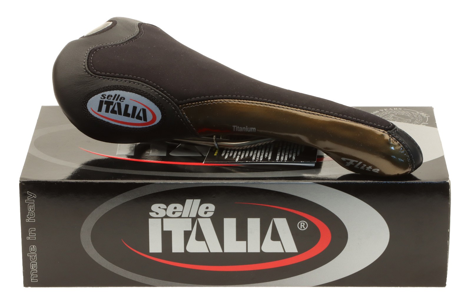 Selle Italia Flite PCM Saddle Titanium Rails Black & Green 2001 Rare NIB NOS NEW