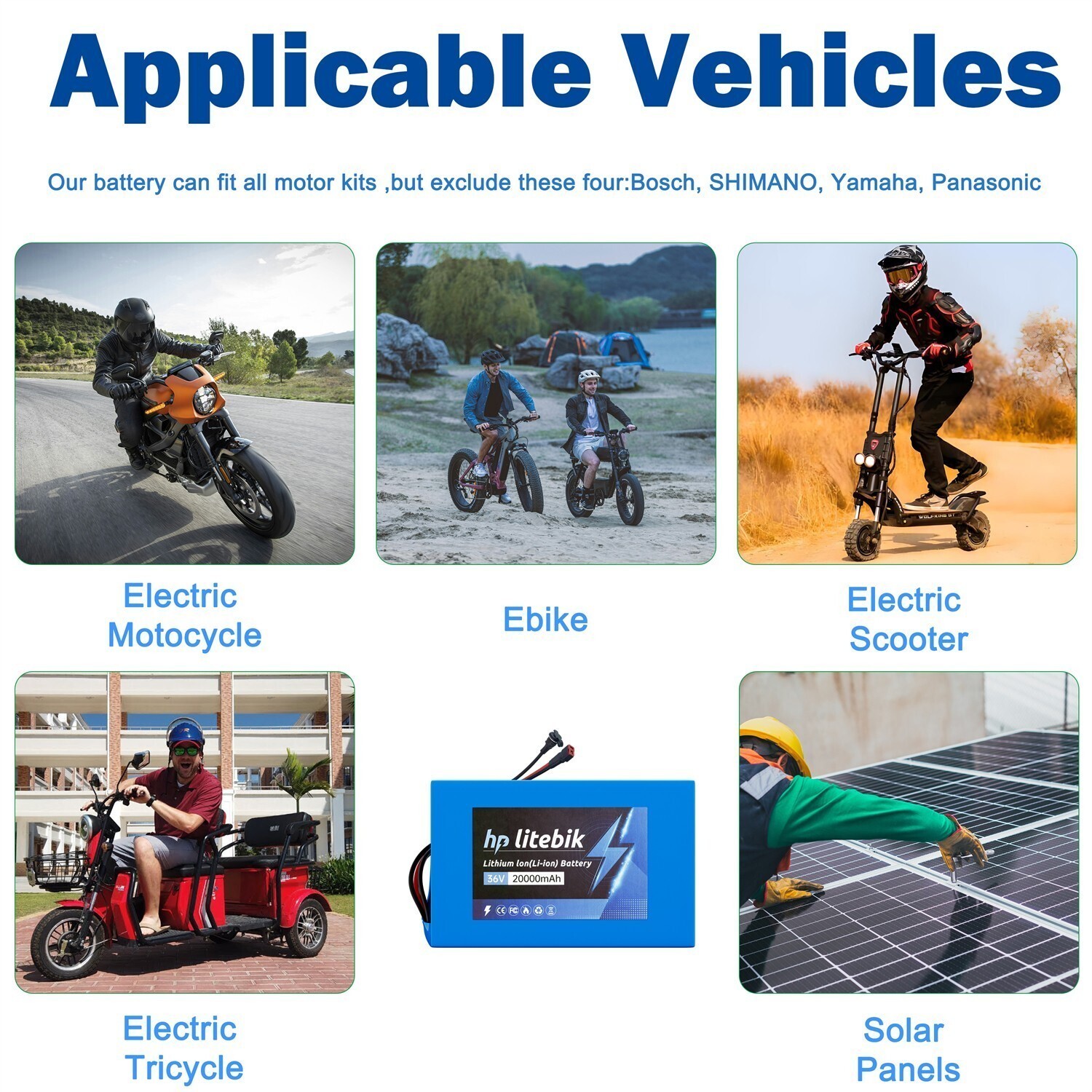 36v 20Ah Lithium Lifepo4 Ebike Battery Pack for 200W-1000W Bike Motor 30A BMS