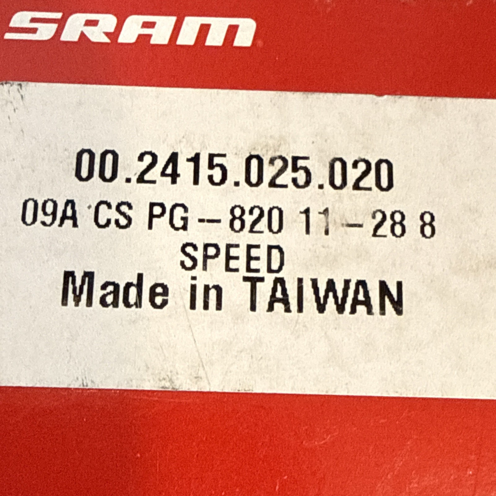 SRAM Cassette PG-820 8 Speed 11-28T Black MTB City bike Ebike NIB [caw]