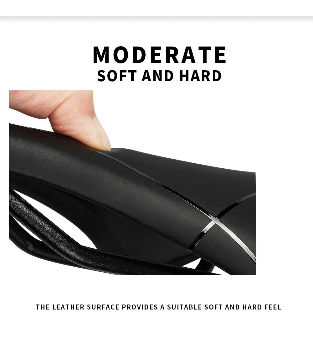 Plastic/Pvc Bicycle Saddle Breathable Leather Mtb Saddle Bicycle Accessories