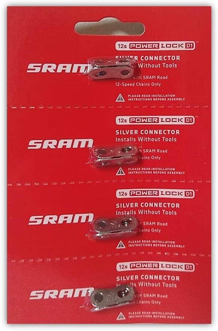 SRAM AXS PowerLock Links for 12-Speed Road Chain | Silver | Carded