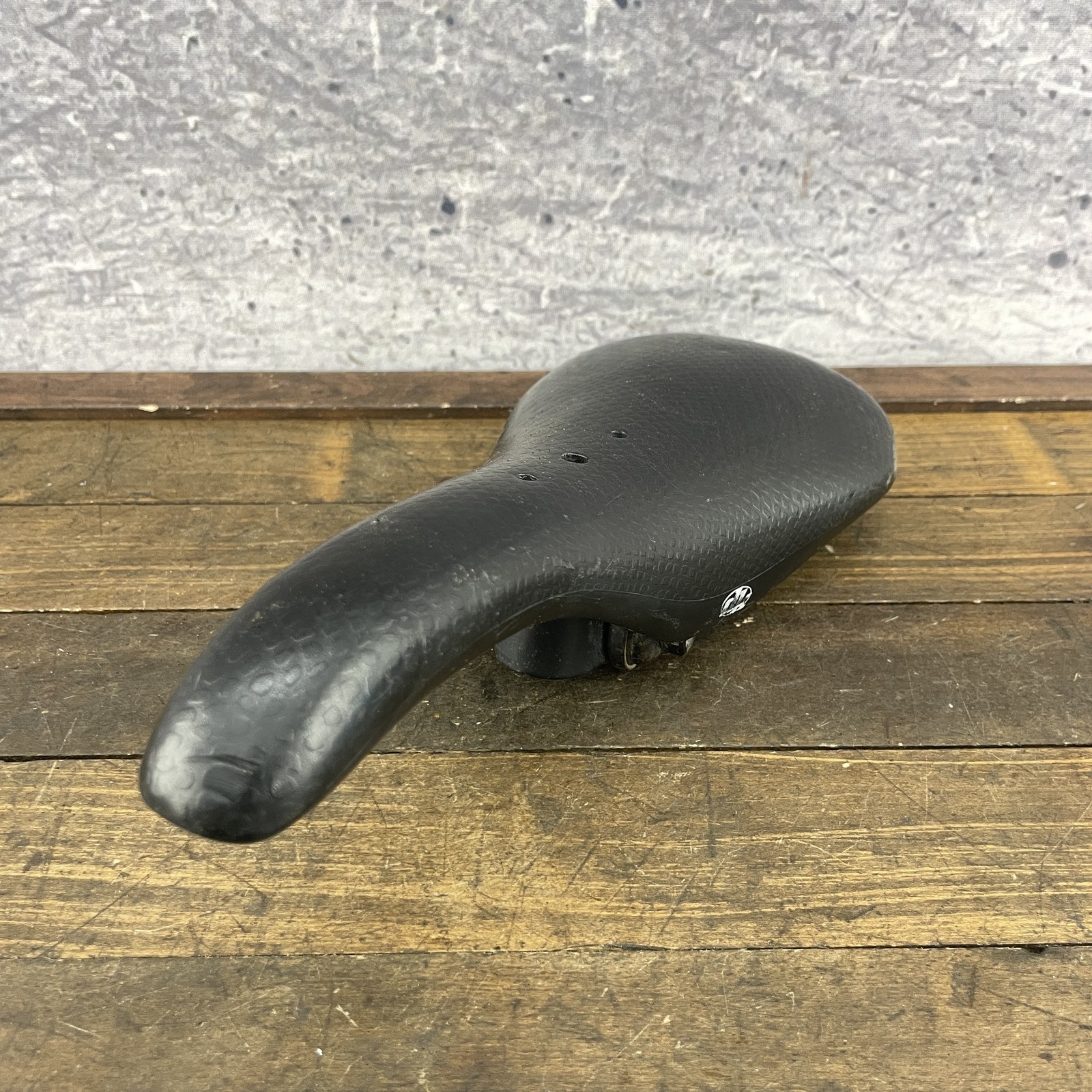 DK BMX Bicycle Saddle Velo 247 Black Seat Vintage Snake Skin Freestyle Bike