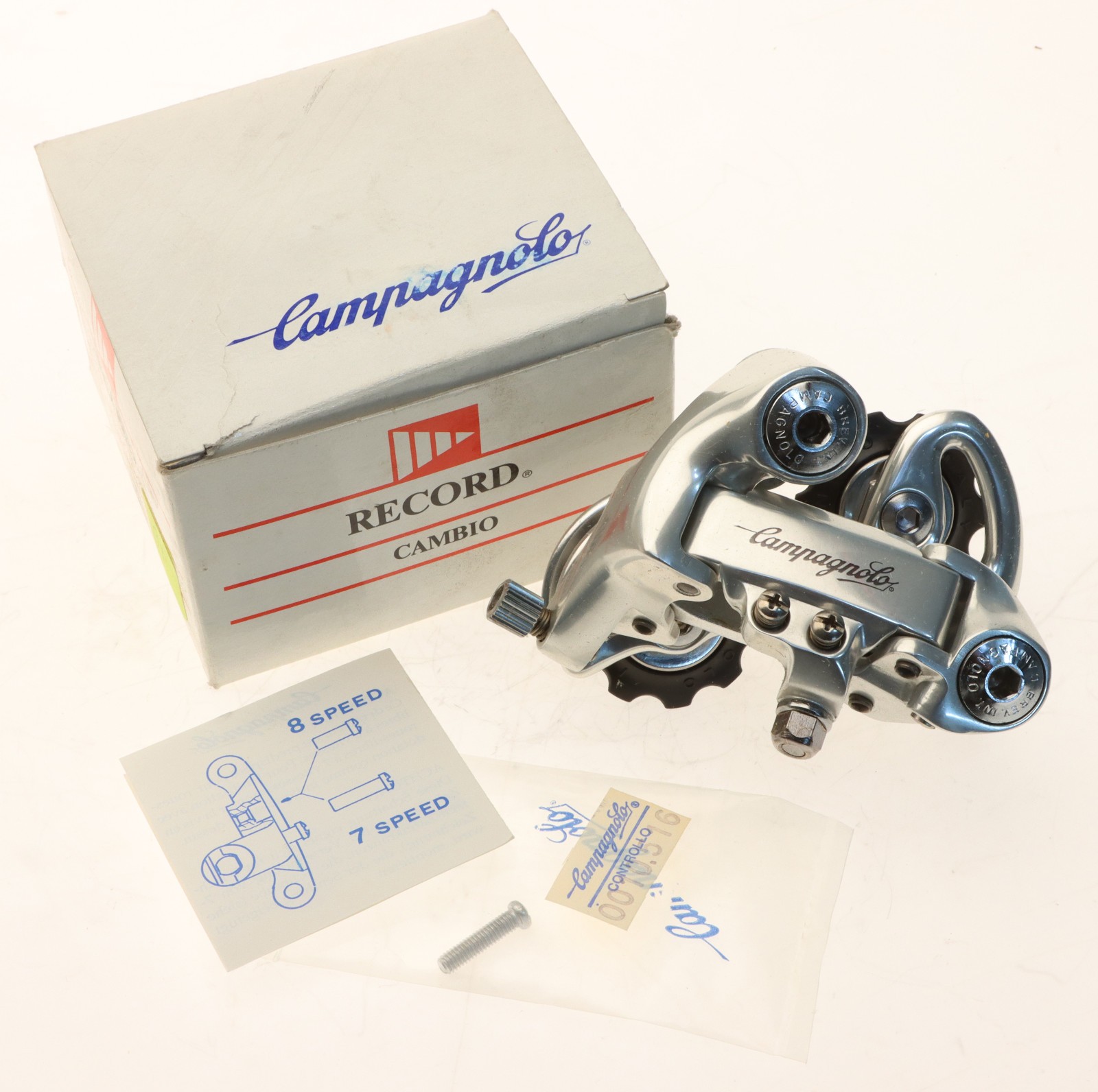 Campagnolo Record ’91 Rear Derailleur 7 & 8 Speed NOS NEW NIB