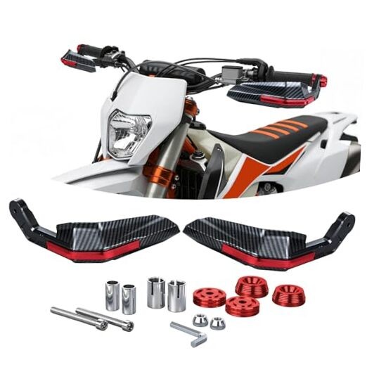 Dirt Bike Handguards, Aperture 0.66-0.83″ Motorcycle Handlebars Guards red