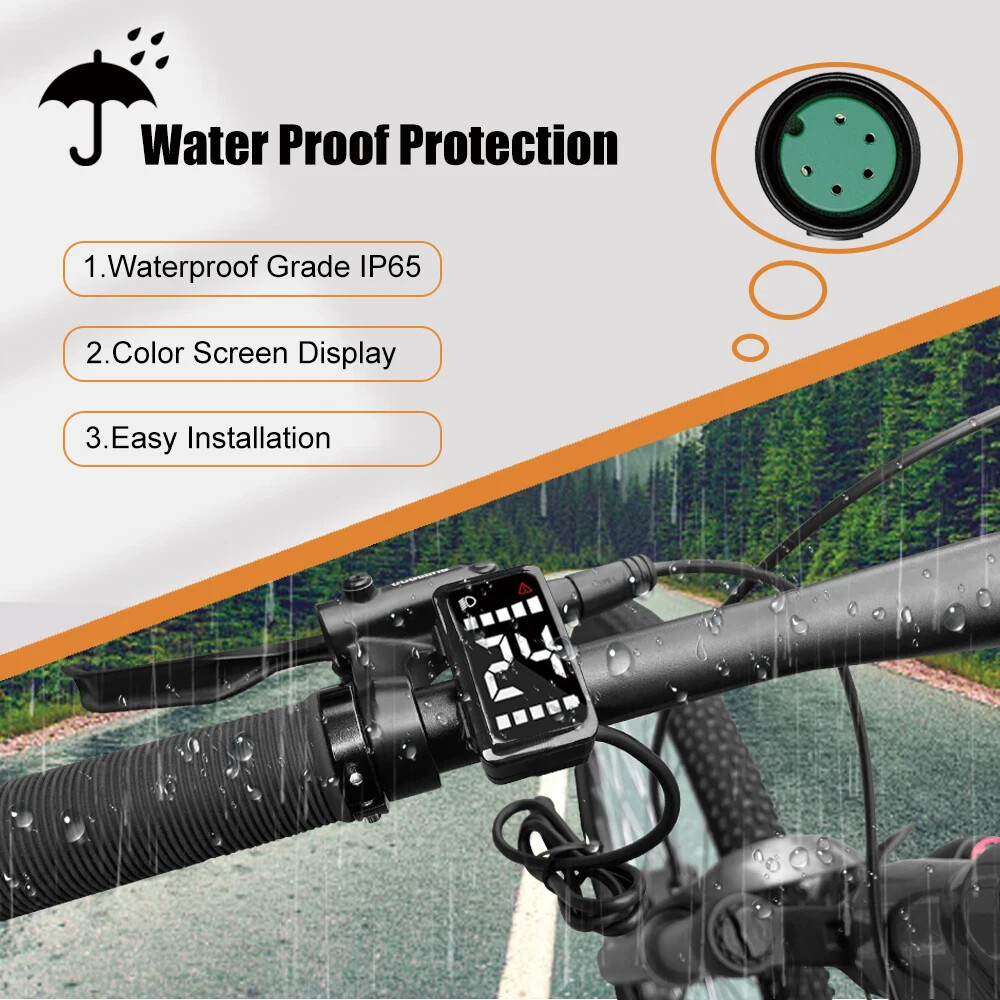 E-bike DZ40 24V 36V 48V 5PIN Female Waterproof LCD Display for Mid Drive Motor