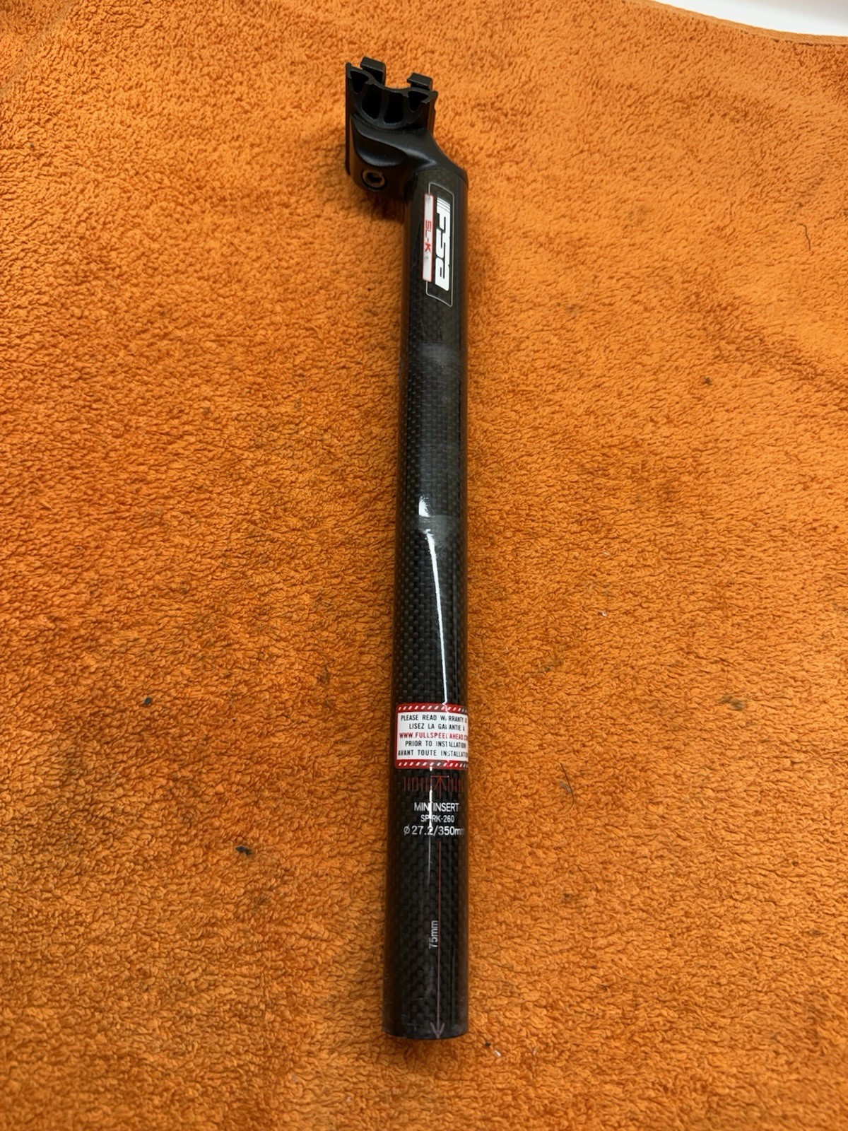 FSA SL-K Carbon Fiber Seatpost Single-bolt 27.2 x 350 sp-rk-260
