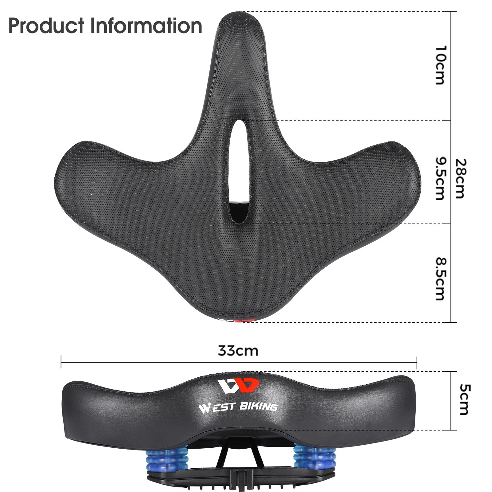 WEST BIKING Widen Ergonomic Comfort Bicycle Saddle Cushion MTB Bike Seat Saddle