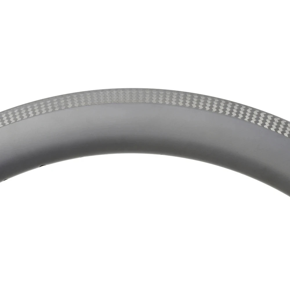 700C Carbon Rims 55mm Depth V/Disc Brake Road Bike Tubeless Rings UD/3K 2pcs