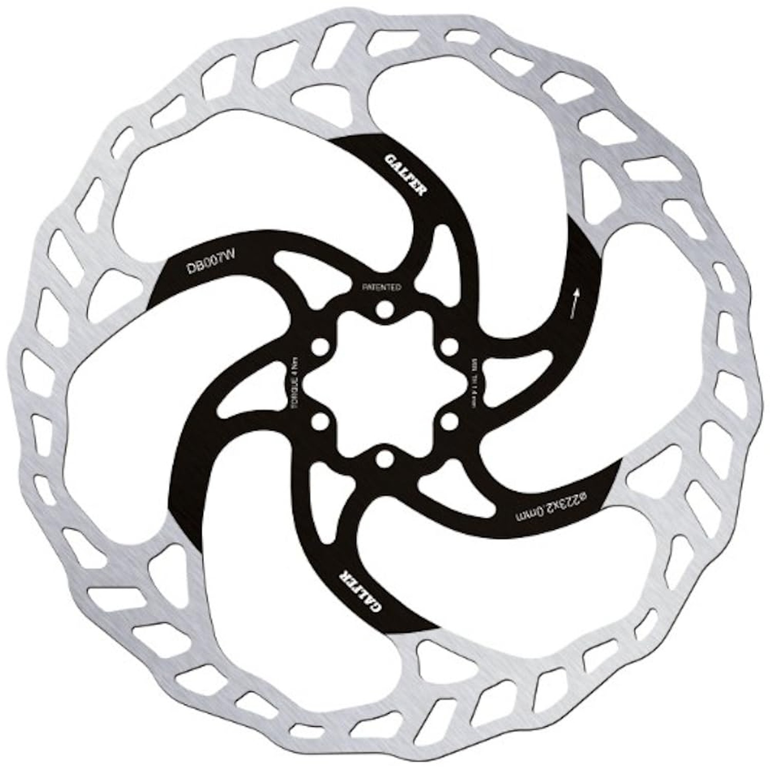 Galfer D.223 Unisex Adult Wave Brake Disc, Black, One Size