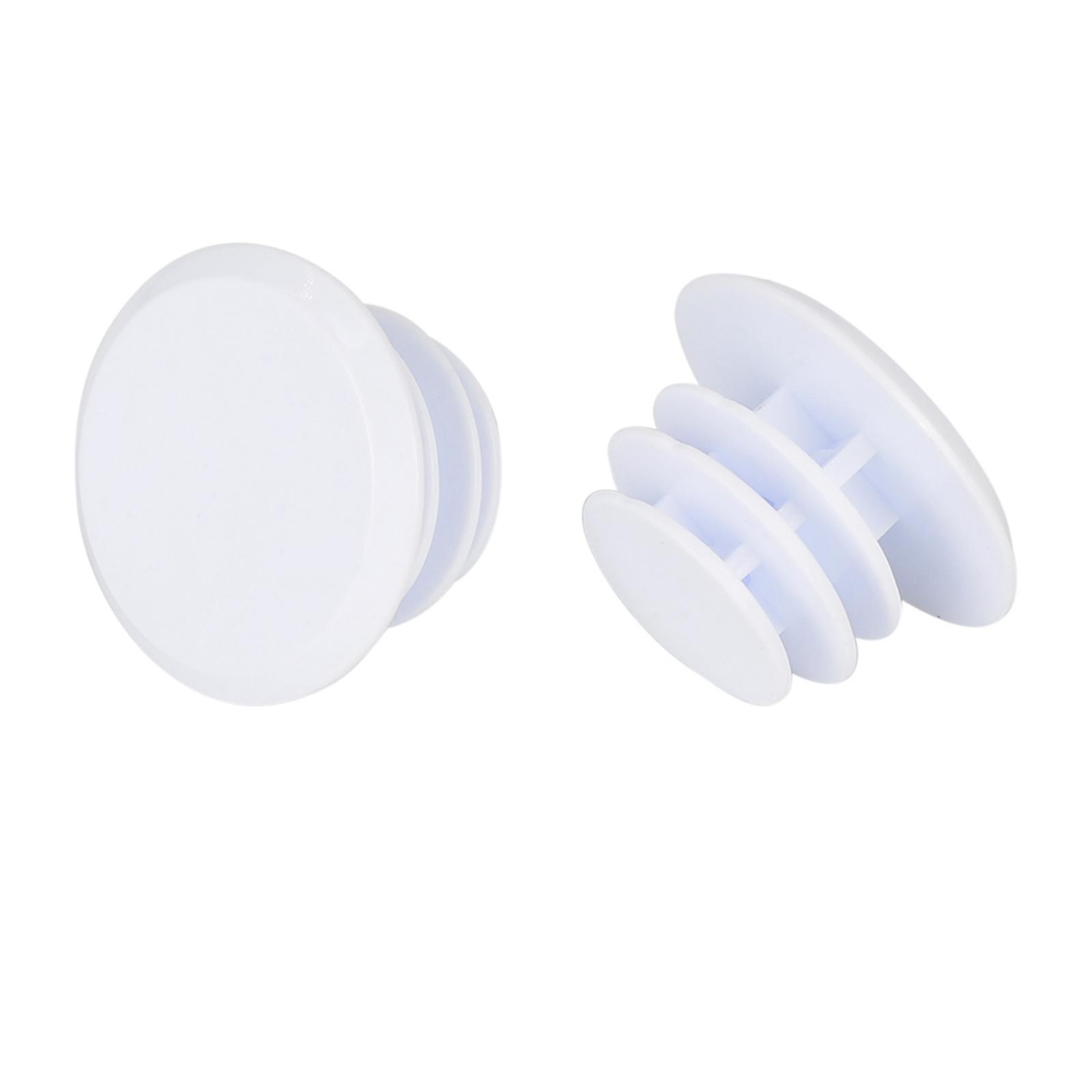 6pcs Cycling Bike Bicycle Handlebar Bar Rubber End Plugs Caps Locking Grip White