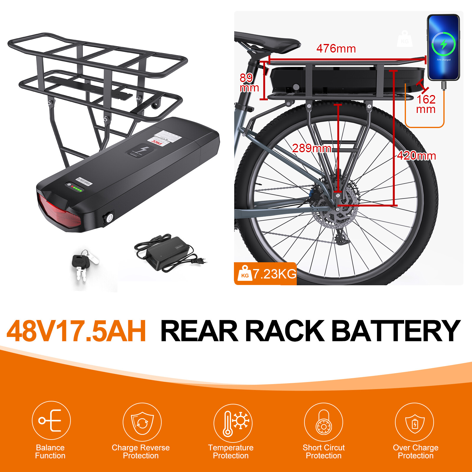 48V E-BIKE Li-oin Battery ebike 13AH-20AH Battery ebike Electric Bicycle Motor