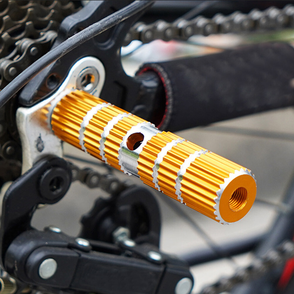 1 Pair Multi-color Fixie BMX Bike Pegs Kid Alloy Stunt Front Rear Foot Pegs Axle