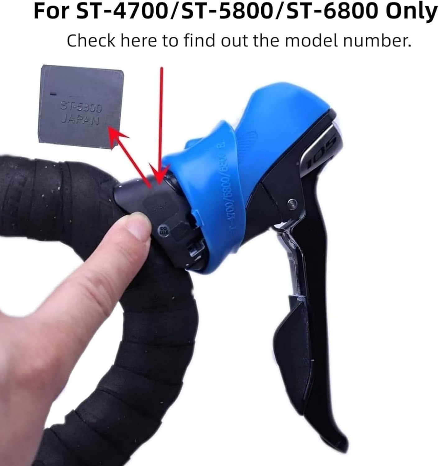 Durable L-Shaped Silicone Brake Lever Grips for Enhanced Cycling Control, Black