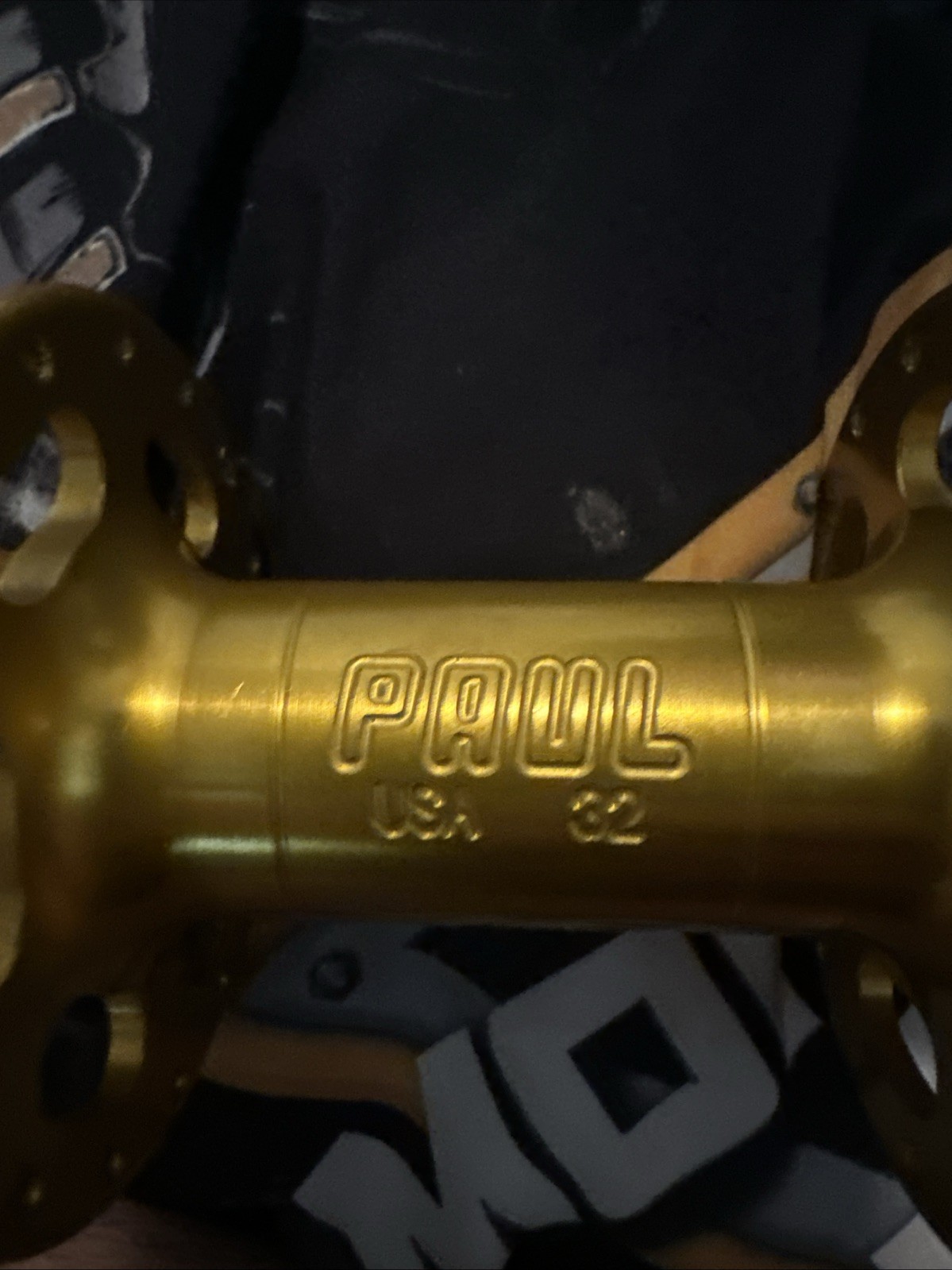 Paul Components High Flange Rear Hub, Flip Flop Fixed/Free, 130mm, 32h, Gold.