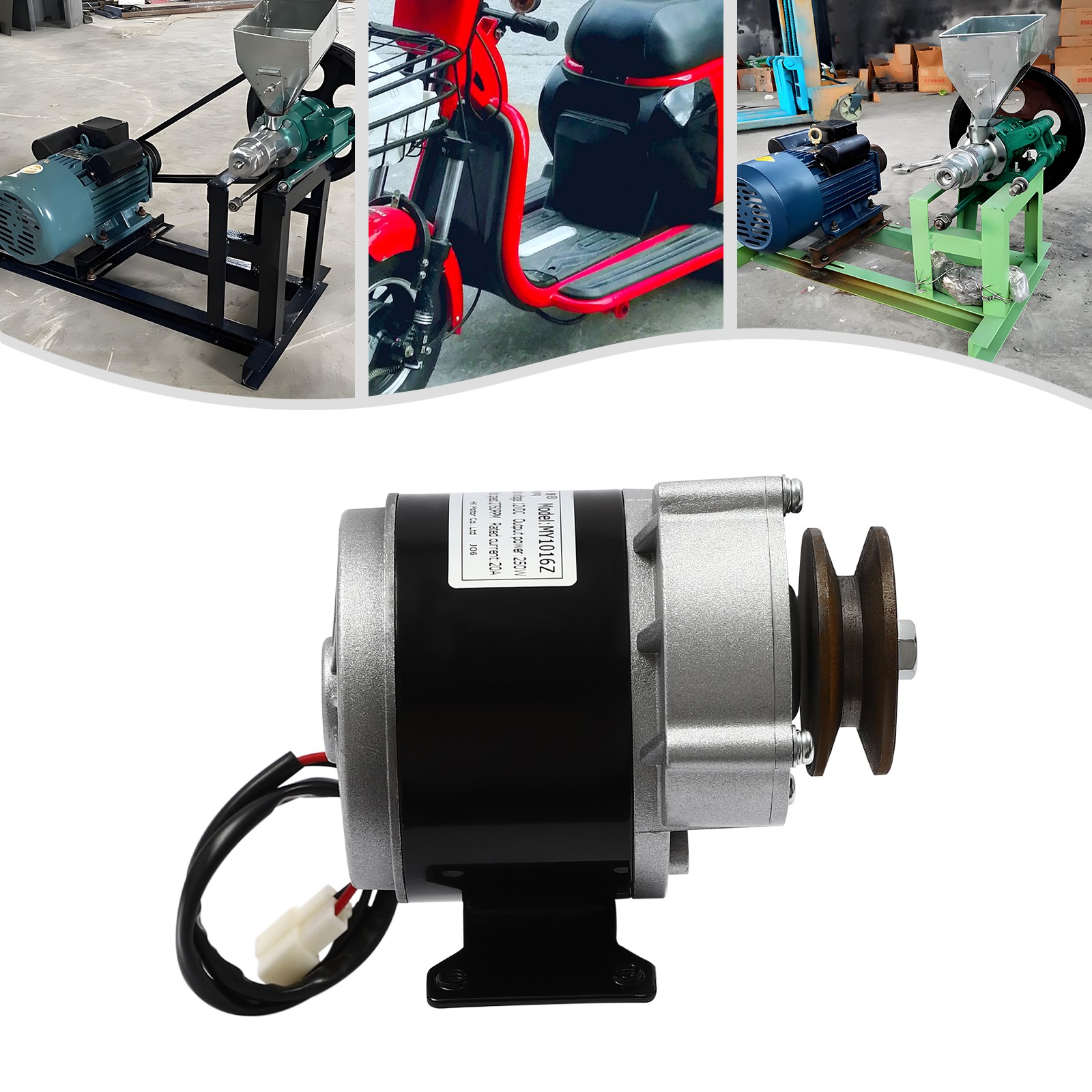 Powerful Electric Motor with Belt Pulley Gear Reduction Electric Motor