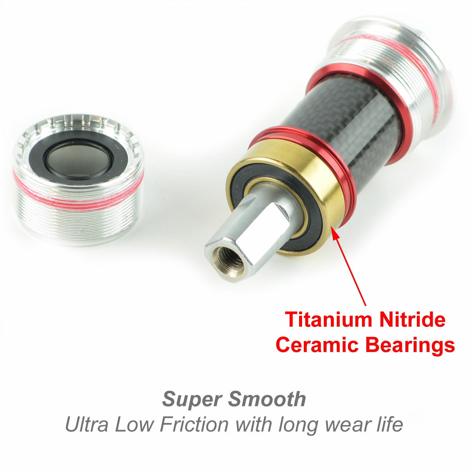 OMNI Racer Steel CERAMIC Bottom Bracket Record Chorus Centaur Veloce: 68x111mm