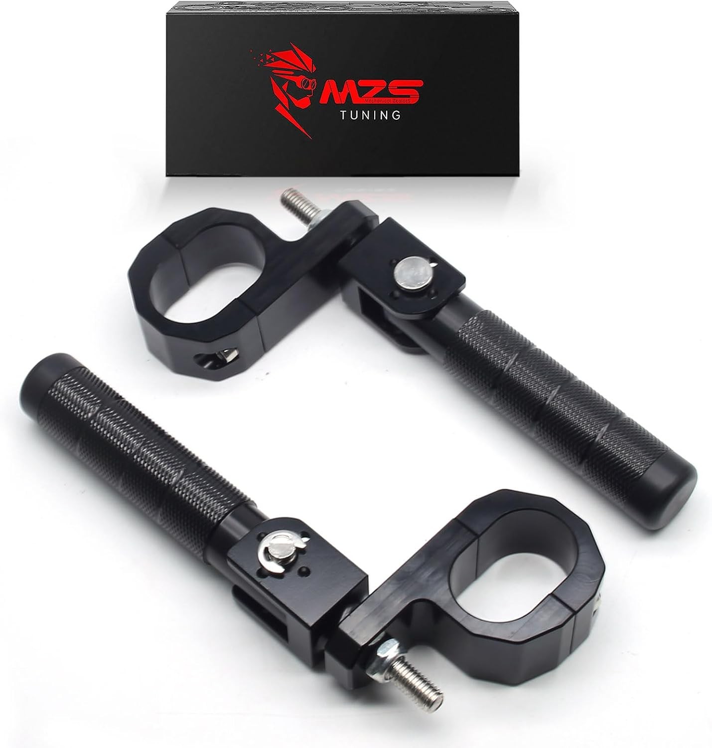 MZS Motorcycle Foot Pegs, Passenger Footrest Rear Folding Footrest Rest