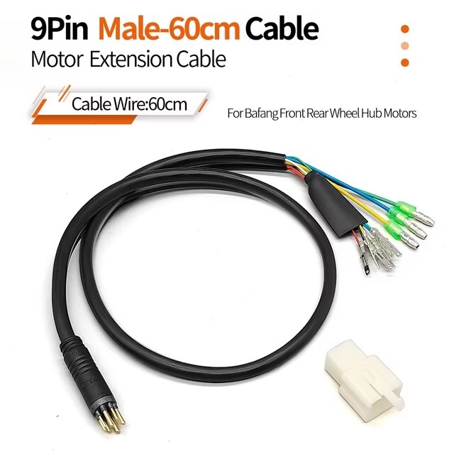 E-bike Electric Bicycle Hub Motor Extension Cable 9Pin Male Female Wire 90-160cm