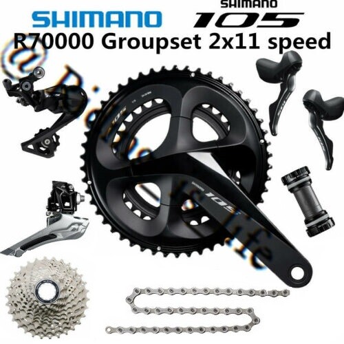 Shimano 105 R7000 2×11 Road Bike Groupset 50-34/52-36/53-39 No Calipers ST-R8000